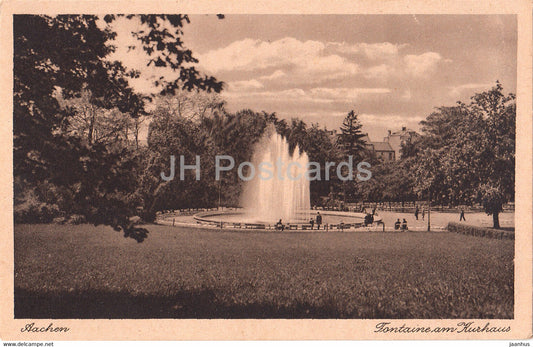 Aachen - Fontaine am Kurhaus - old postcard - Germany - unused - JH Postcards