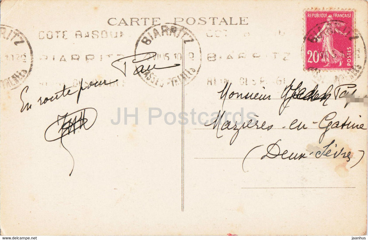 Biarritz - Rocher de la Vierge - Entree du Port Vieux - 15 - old postcard - 1935 - France - used