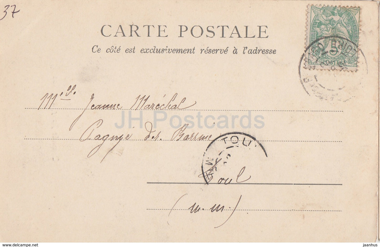 Cheminee Azay Le Rideau - Le Chateau - castle - 725 - old postcard - France - used