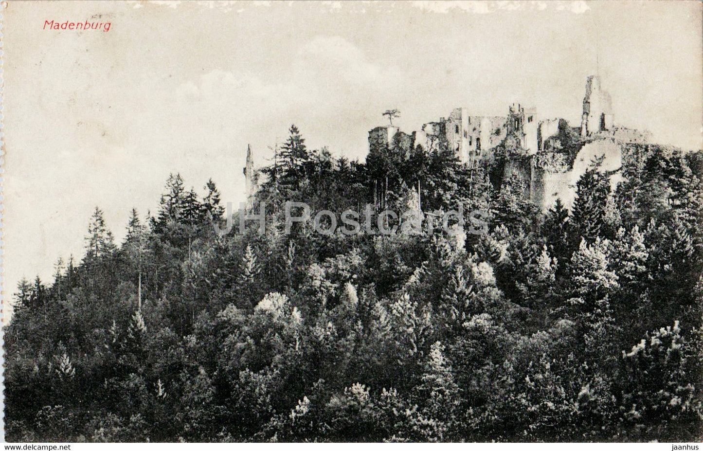 Madenburg - 1909 - old postcard - Germany - used - JH Postcards