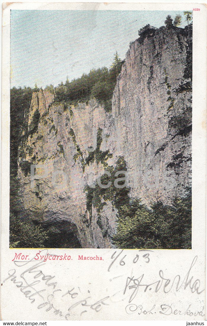 Mor Svycarsko - Macocha - old postcard - 1903 - Czech Republic - used - JH Postcards