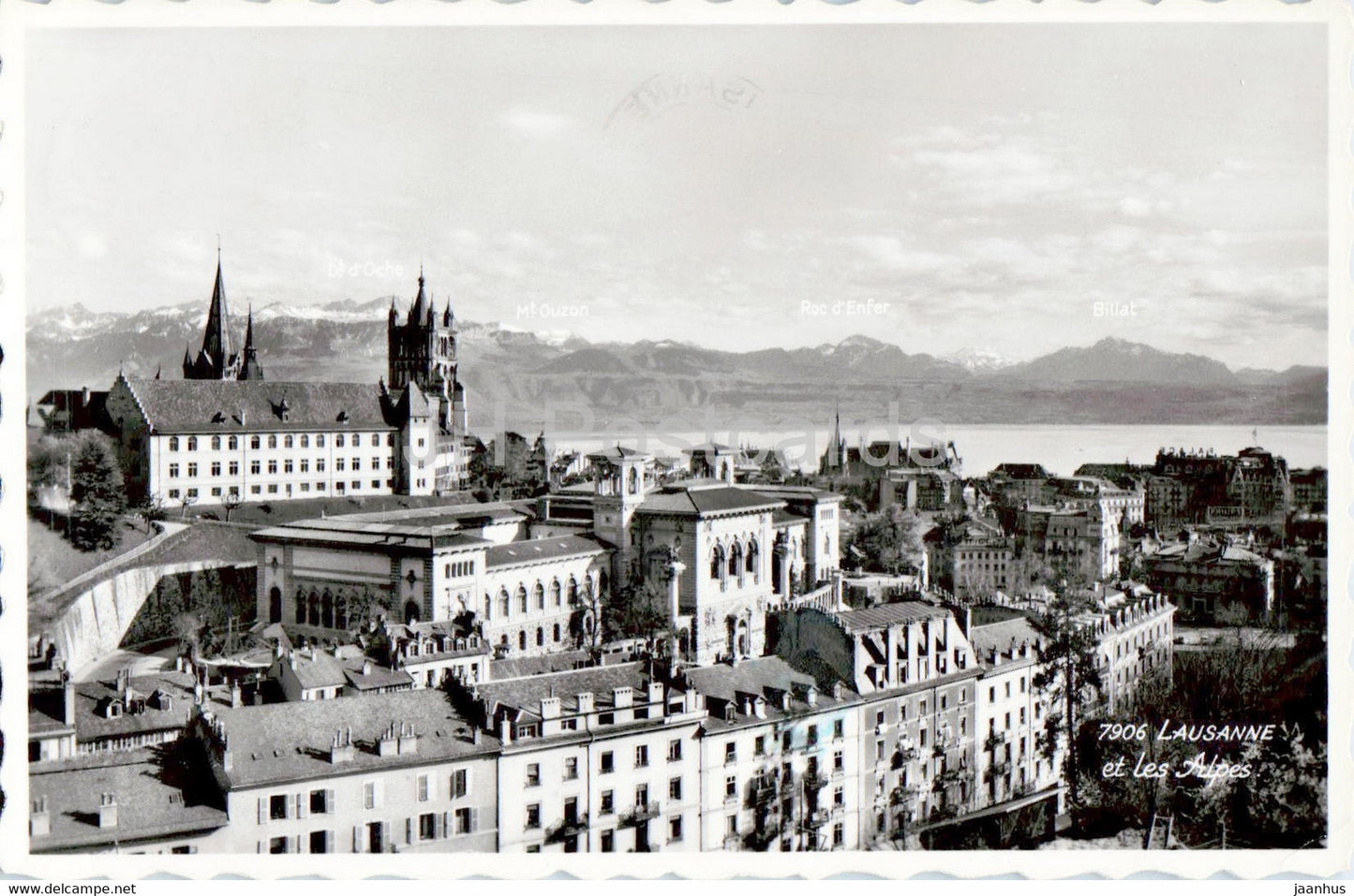 Lausanne et LEs Alpes - 7906 - old postcard - 1941 - Switzerland - used - JH Postcards