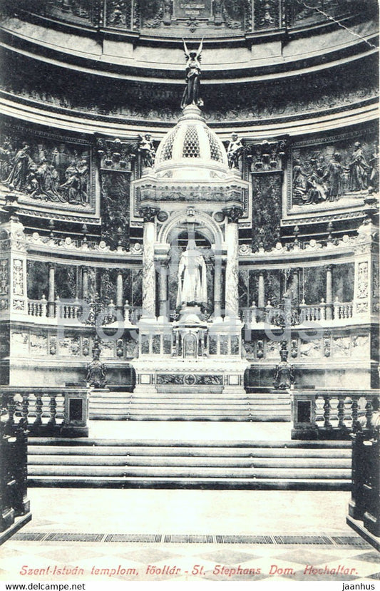 Budapest - Szent Istvan templom - fooltar - St Stephans Dom - Hochaltar - cathedral - old postcard - Hungary - unused - JH Postcards