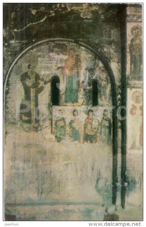 Vardzia - Church of Dormition - Fresco , Rati Surameli - Monastery of the Caves - Vardzia - 1972 - Georgia USSR - unused - JH Postcards
