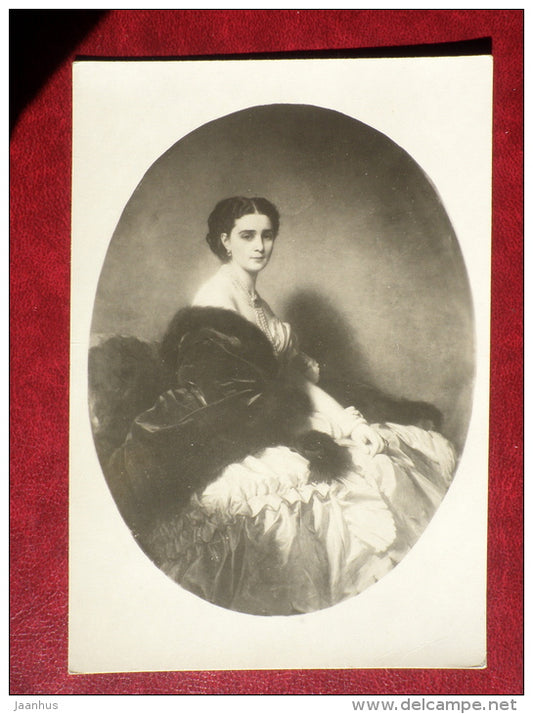 Portrait of Sophia Naryshkina  - Hermitage Museum - Leningrad - St. Petersburg - old postcard - Russia USSR - unused - JH Postcards