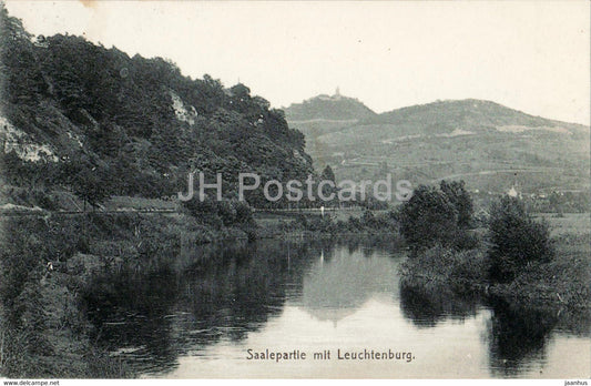 Saalepartie mit Leuchtenburg - old postcard - 1912 - Germany - used - JH Postcards