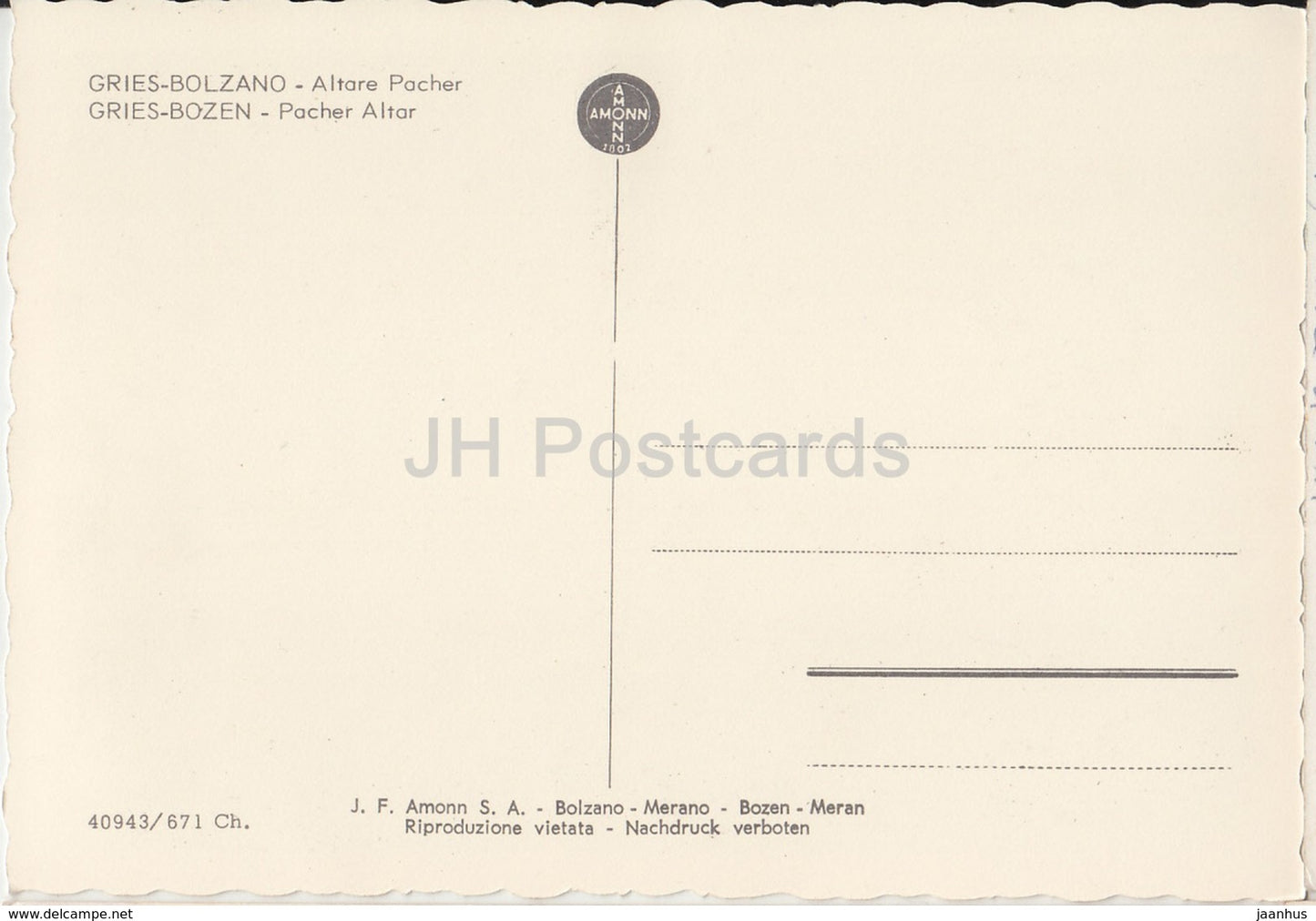 Gries-Bolzano - Gries-Bozen - Altare Pacher - Italie - inutilisé