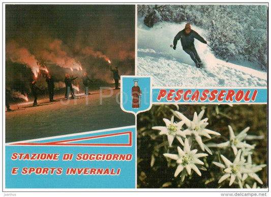 Pescasseroli m. 1200 L´Aquila , Stazione di Soggiorno - Alta Valle del Sangro - mountain - 16 - Italia - Italy - u - JH Postcards