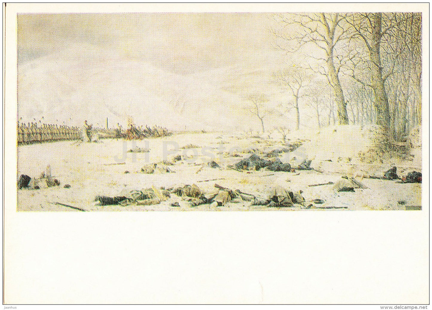 painting by V. Vereschagin - Sobolev under Shipka , 1877-78 - battlefield - Russian art - 1978 - Russia USSR - unused - JH Postcards