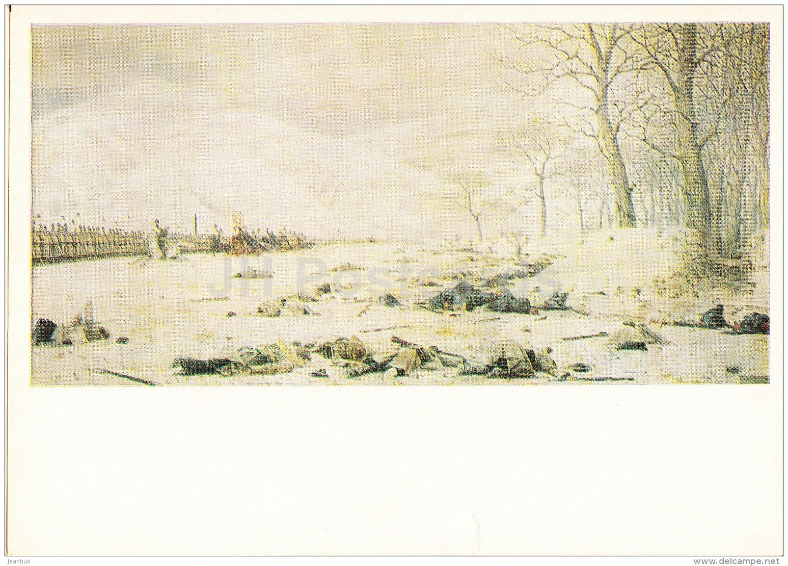 painting by V. Vereschagin - Sobolev under Shipka , 1877-78 - battlefield - Russian art - 1978 - Russia USSR - unused - JH Postcards