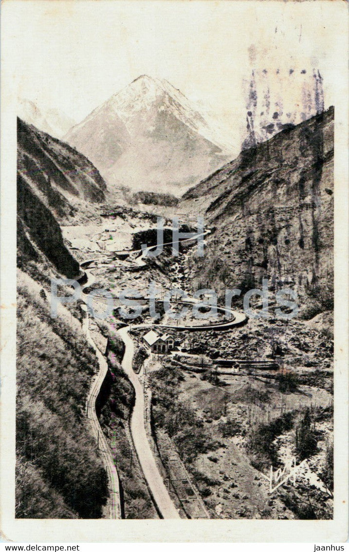 Route de Pierrefitte a Cauterets - Le Colimacon - old postcard - 1946 - France - used - JH Postcards