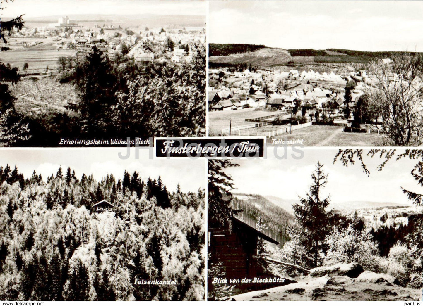 Finsterbergen - Erholungsheim Wilhelm Pieck - Felsenkanzel - Blick von der Blockhutte - 1976 - Germany DDR - used - JH Postcards