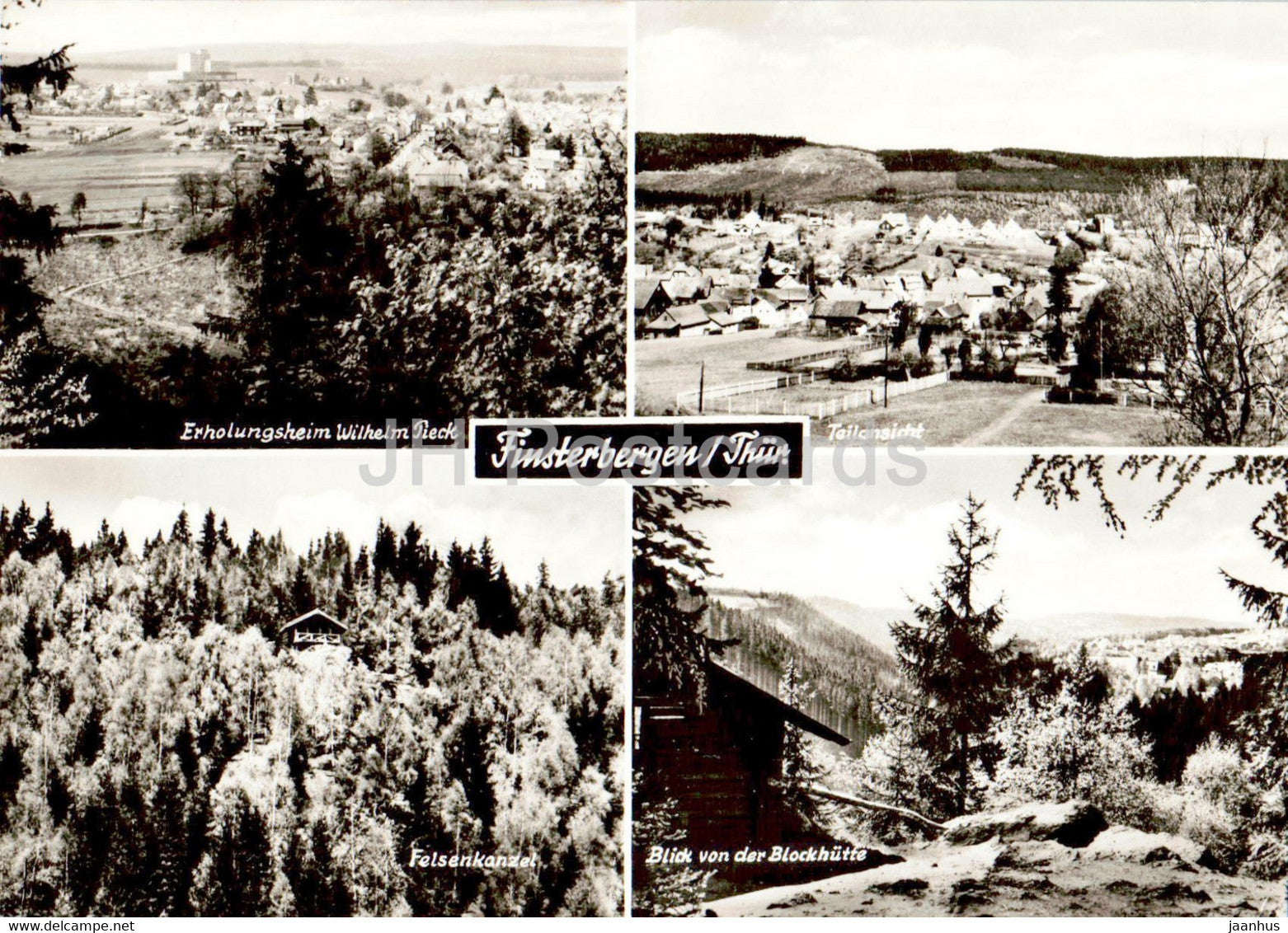Finsterbergen - Erholungsheim Wilhelm Pieck - Felsenkanzel - Blick von der Blockhutte - 1976 - Germany DDR - used - JH Postcards
