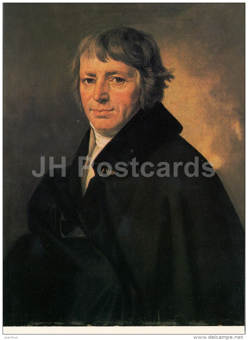 painting by Antonin Machek - Portrait of Josef Jungmann , 1833 - Czech art - large format card - Czech - unused - JH Postcards