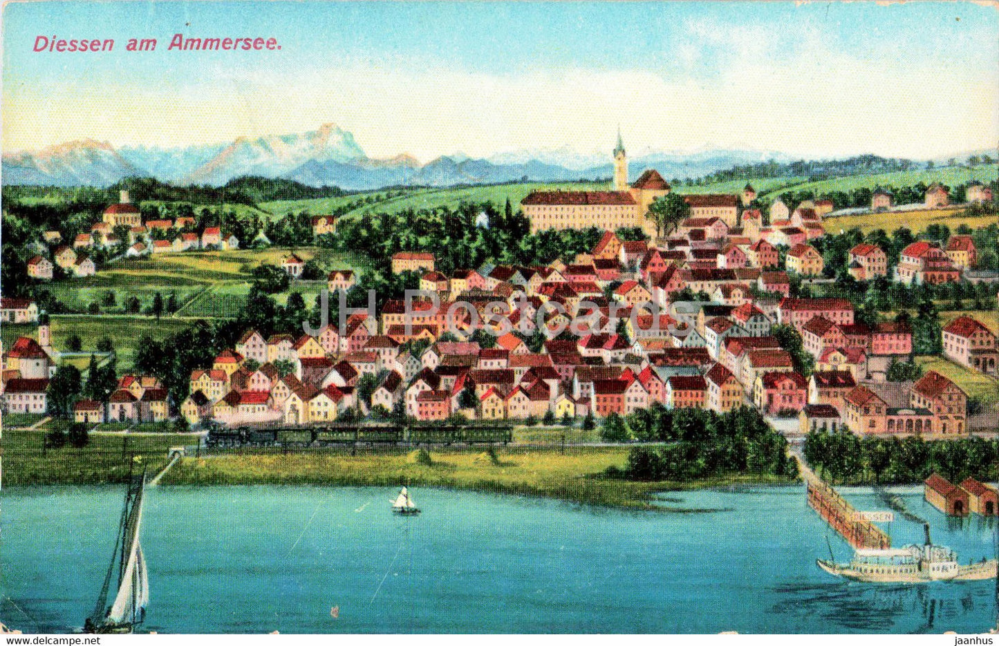 Diessen am Ammersee - old postcard - Germany - used - JH Postcards
