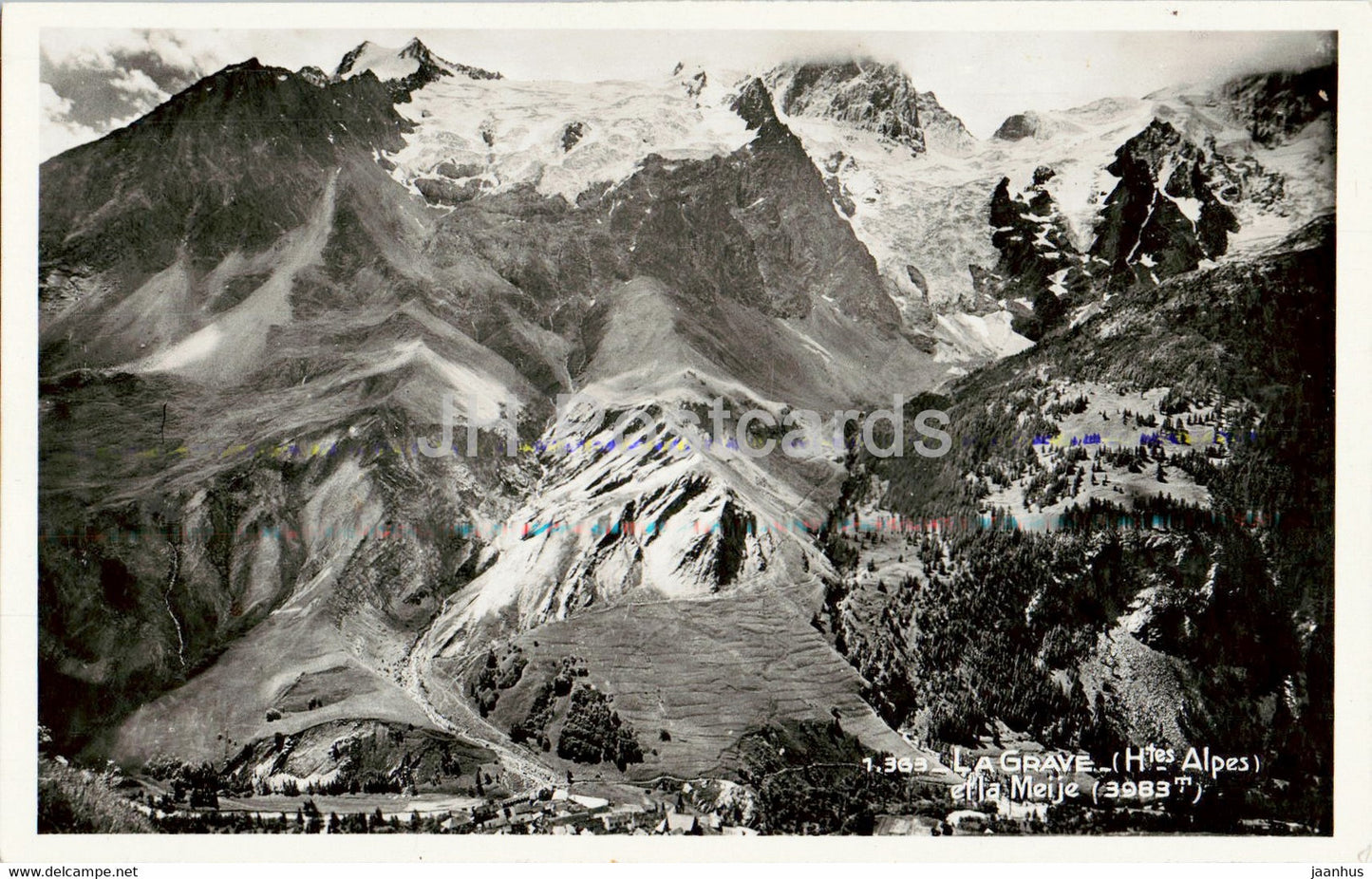 La Grave et la Meije 3983 m - 1363 - old postcard - France - unused - JH Postcards