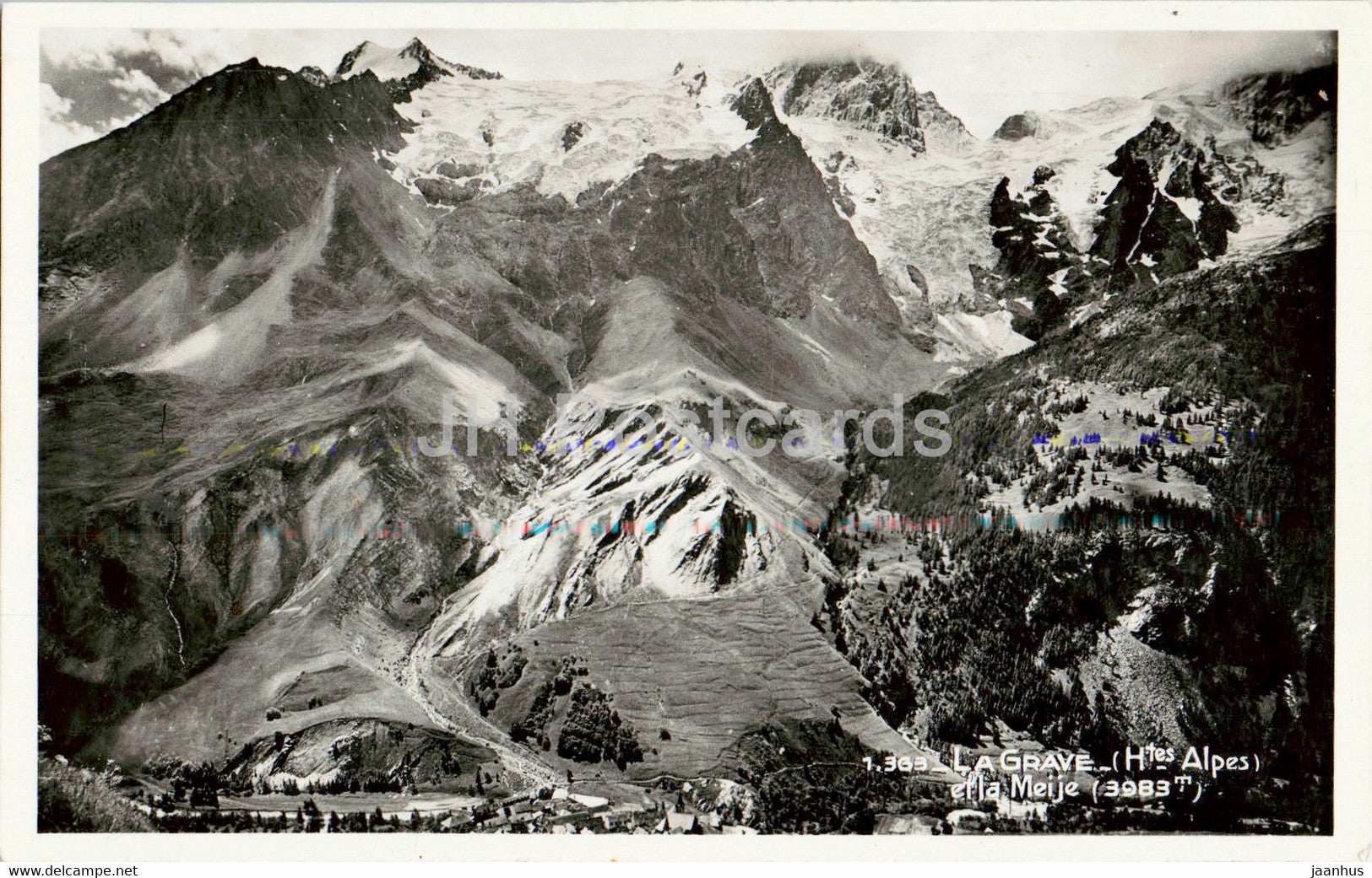 La Grave et la Meije 3983 m - 1363 - old postcard - France - unused - JH Postcards