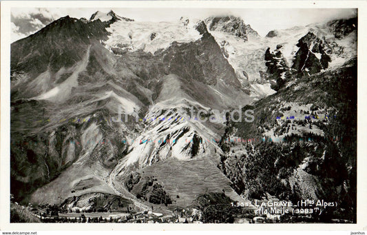 La Grave et la Meije 3983 m - 1363 - old postcard - France - unused - JH Postcards