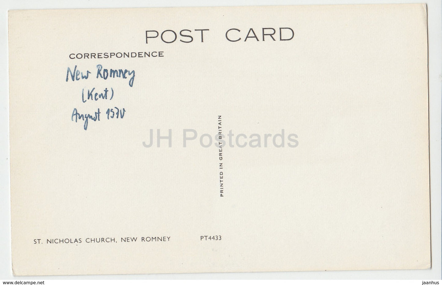 New Romney - St. Nicholas Church - PT4433 - 1970 - United Kingdom - England - used