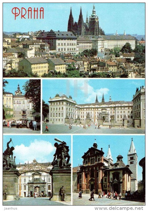 Greetings from Prague - Praha Prague - Old Town - architecture - Czechoslovakia - Czech - used - JH Postcards