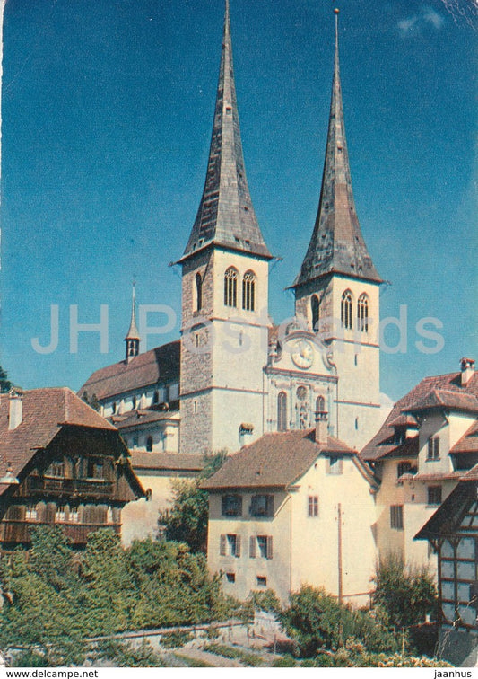 Luzern - Lucerne - Hofkirche - Collegiate Church - Switzerland - unused - JH Postcards