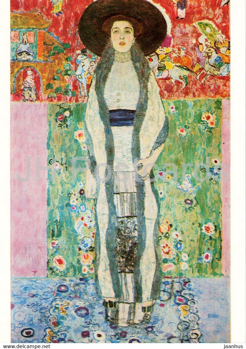painting by Gustav Klimt - Bildnis Adele Bloch Bauer - Austrian art - Austria - unused - JH Postcards