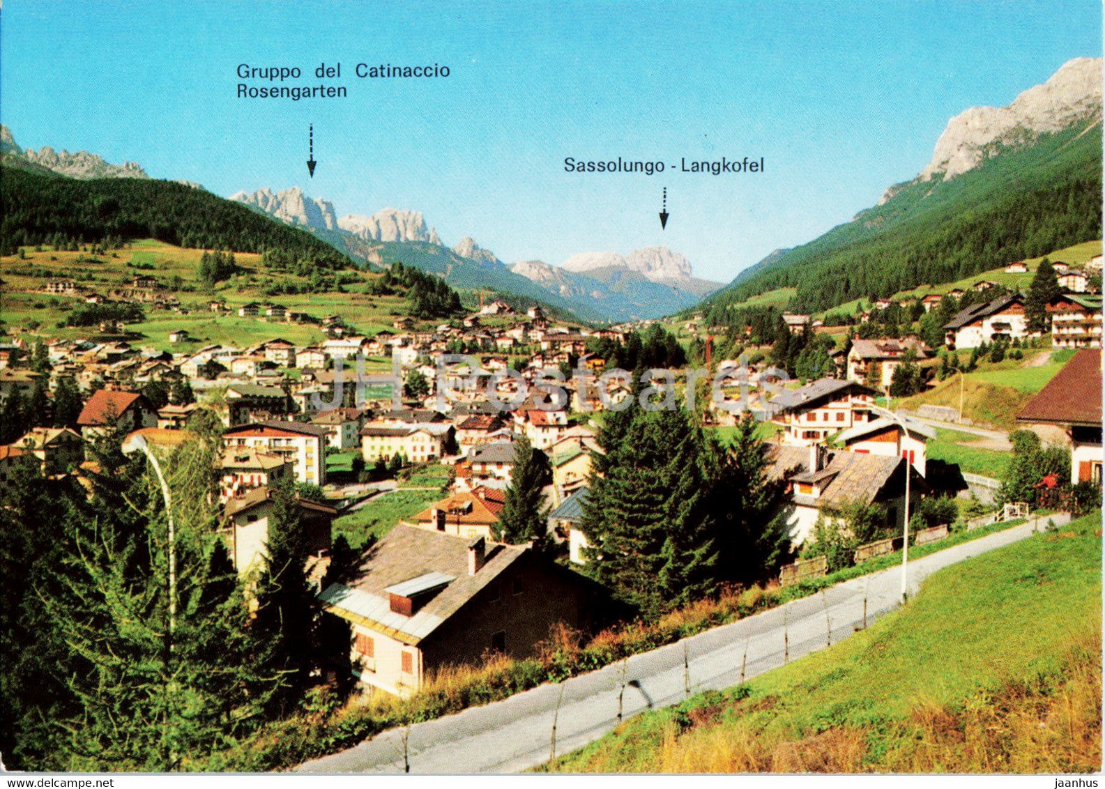 Dolomiti - Valle di Fassa - Moena - Panorama - Catinaccio - Sassolungo - Italy - unused - JH Postcards