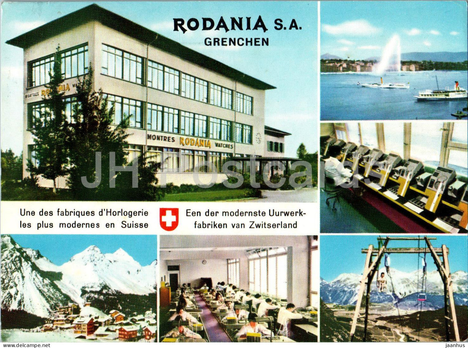 Rodania  - Grenchen - Horlogerie Charlet Lagier - Gouzeaucourt - multiview - 1963 - Switzerland - used - JH Postcards
