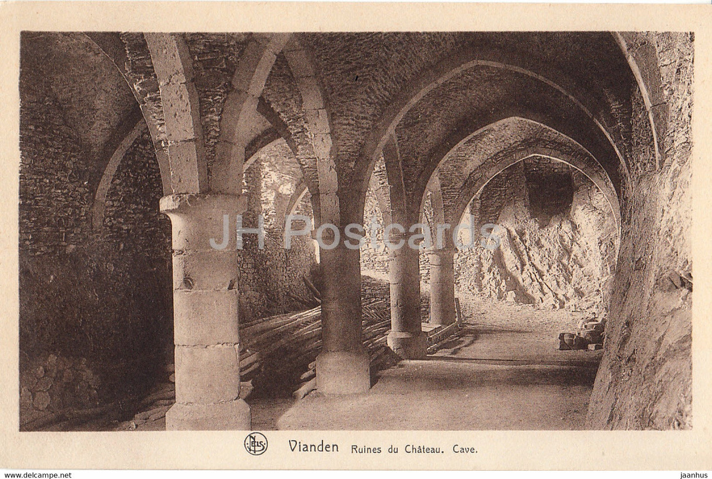 Vianden - Les Ruines du Chateau - cave - castle ruins - 10 - serie 6 - old postcard - Luxembourg - unused - JH Postcards