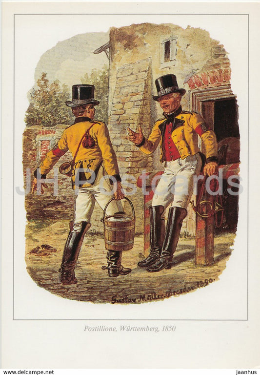 Postillione - Wurttemberg - Postmen - Mail Service - Germany - unused - JH Postcards