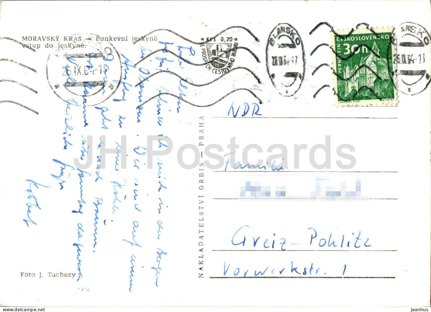 Moravsky Kras - Punkevni jeskyne vstup do jeskyne - entrée de la grotte - 1964 - République tchèque - Tchécoslovaquie - utilisé