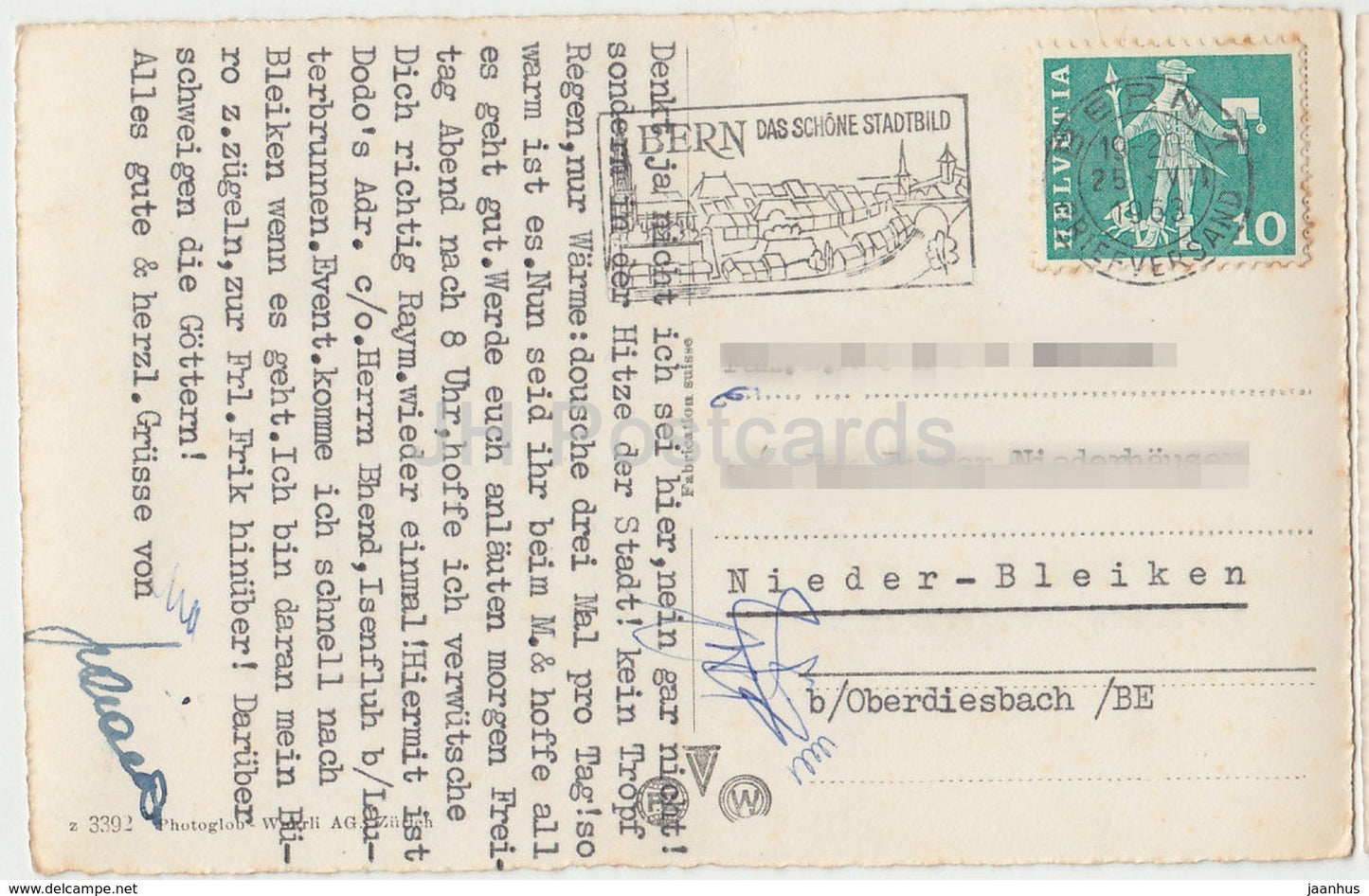 Rigi-Panorama - Zuger-See - Rigi-Kulm - carte - 3392 - Suisse - carte postale ancienne - 1963 - d'occasion