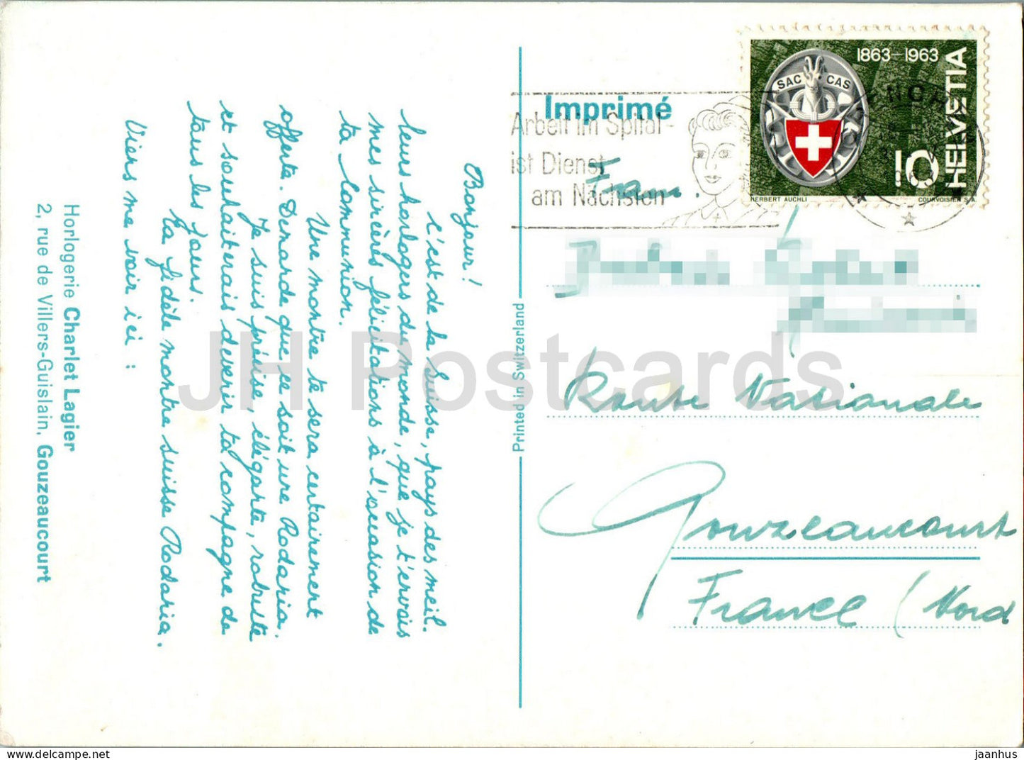 Rodania  - Grenchen - Horlogerie Charlet Lagier - Gouzeaucourt - multiview - 1963 - Switzerland - used