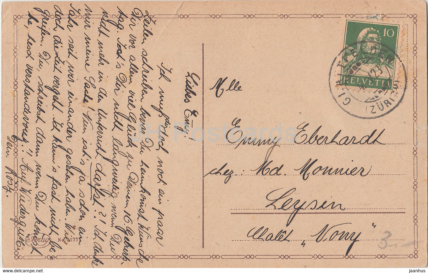 Geburtstagsgrußkarte - Herzlichen Glückwunsch zum Geburtstage - Mädchen - Amag 1777 - alte Postkarte - 1923 Deutschland - gebraucht