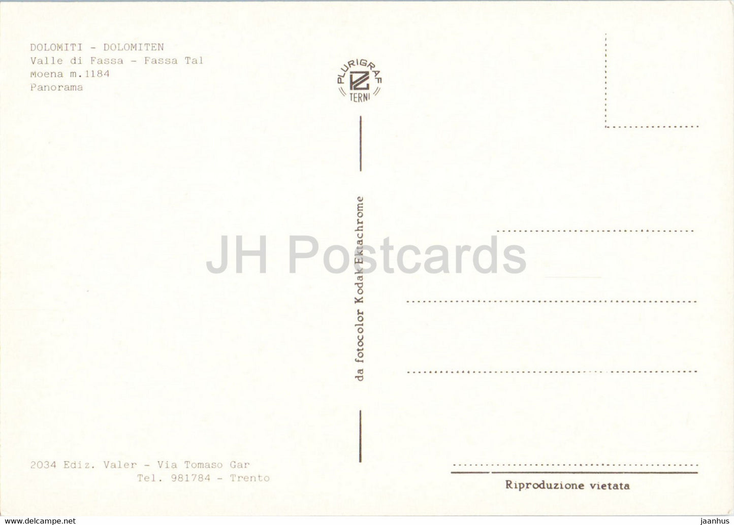 Dolomiti - Valle di Fassa - Moena - Panorama - Catinaccio - Sassolungo - Italy - unused