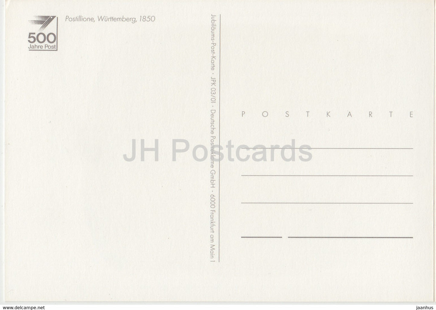 Postillione - Württemberg - Postboten - Postdienst - Deutschland - unbenutzt