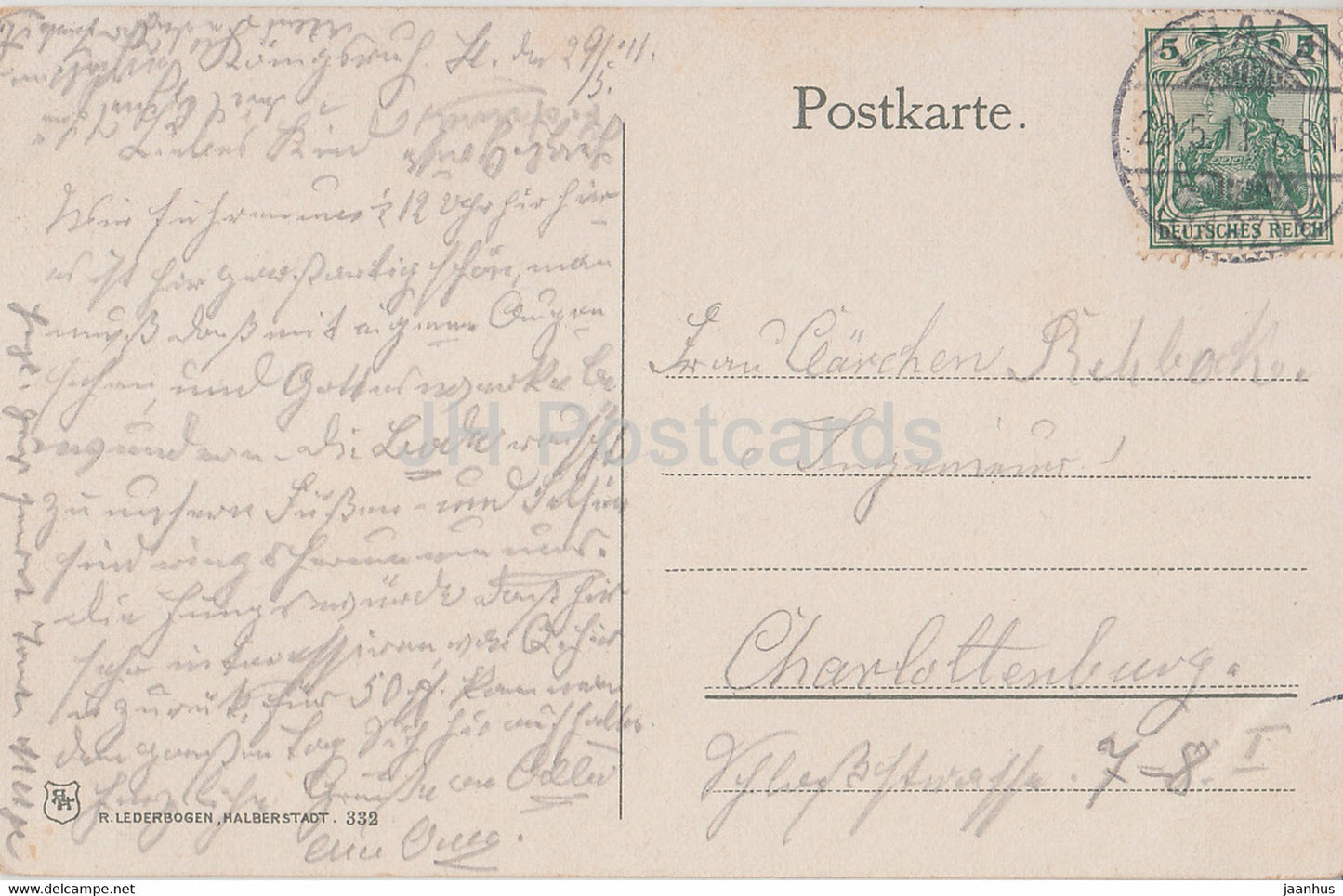 Eingang in Bodetal - Hexentanzplatz - Rosstrappe - old postcard - 1911 - Germany - used