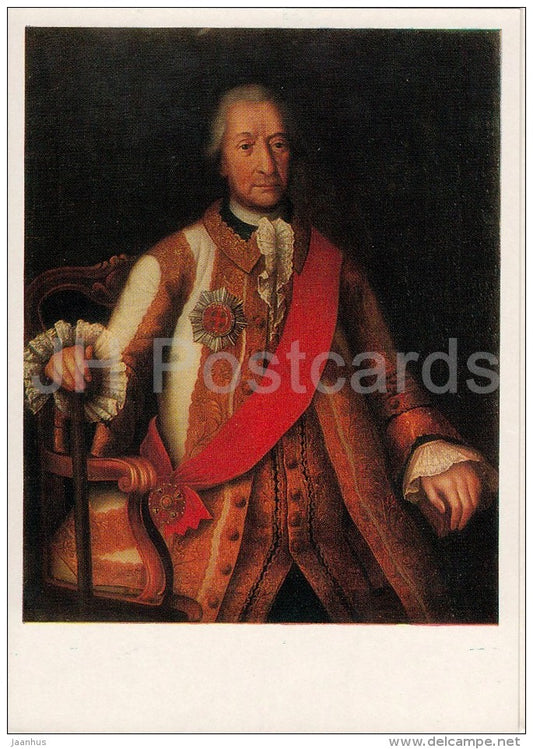 painting by Unknown Artist - Portrait of Vice Admiral P. Kashkin - man - Russian art - 1976 - Russia USSR - unused - JH Postcards