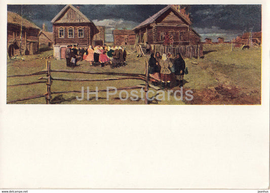 painting by Vladimir Stozharov - Andreykovo Village - Russian art - 1965 - Russia USSR - unused - JH Postcards