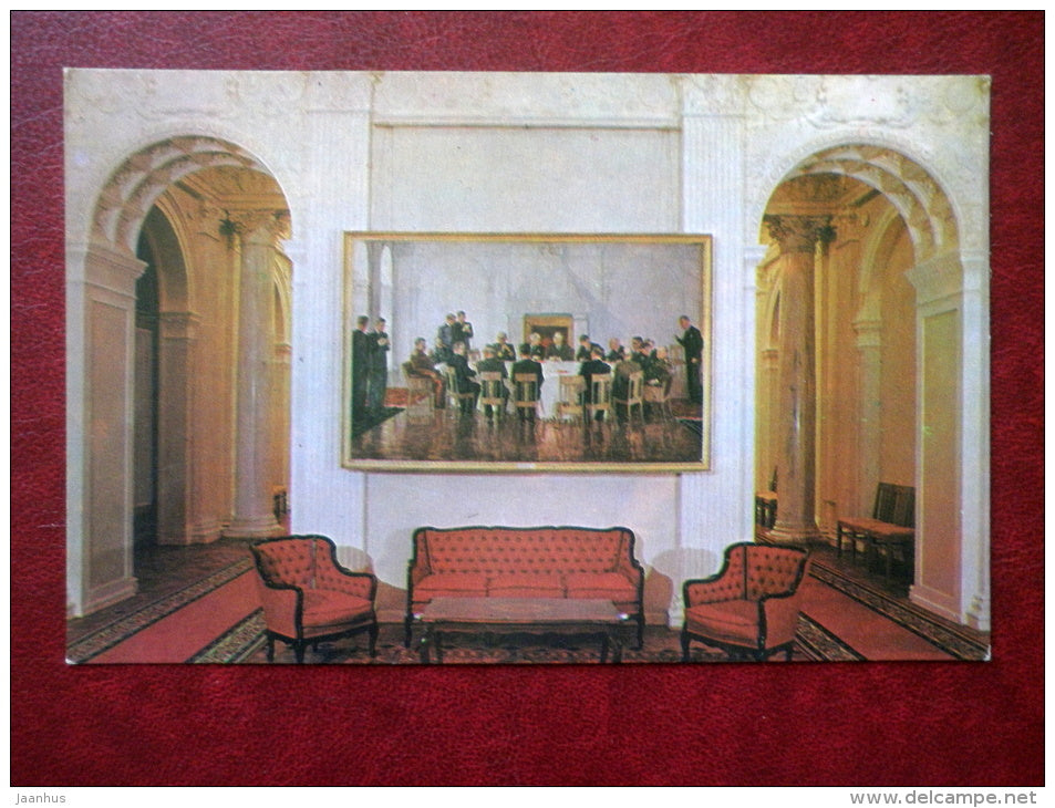 Grand Livadia Palace - interior lobby - Livadiya - Crimea - 1976 - Ukraine USSR - unused - JH Postcards