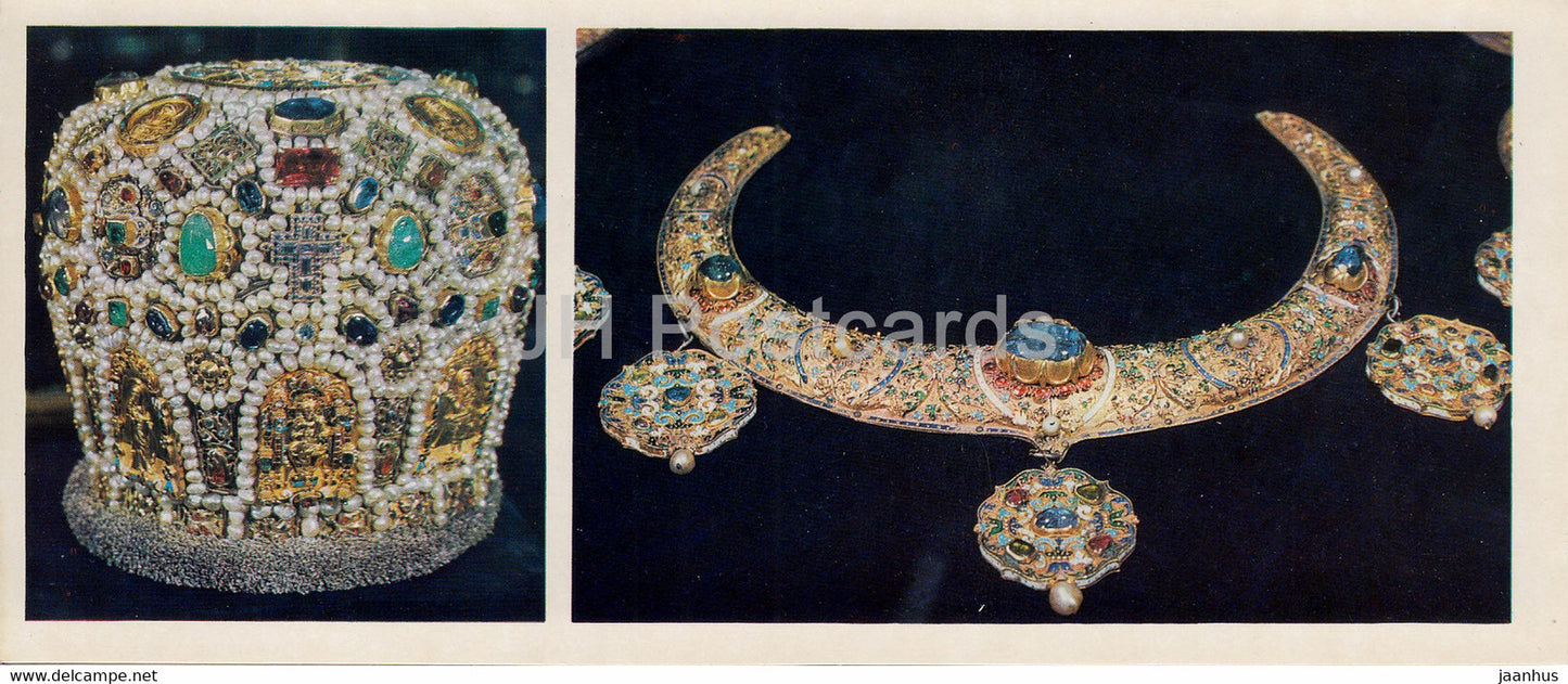 The Zagorsk State Historical And Art Museum - Mitre - Icon Pendants - 1976 - Russia USSR - unused - JH Postcards