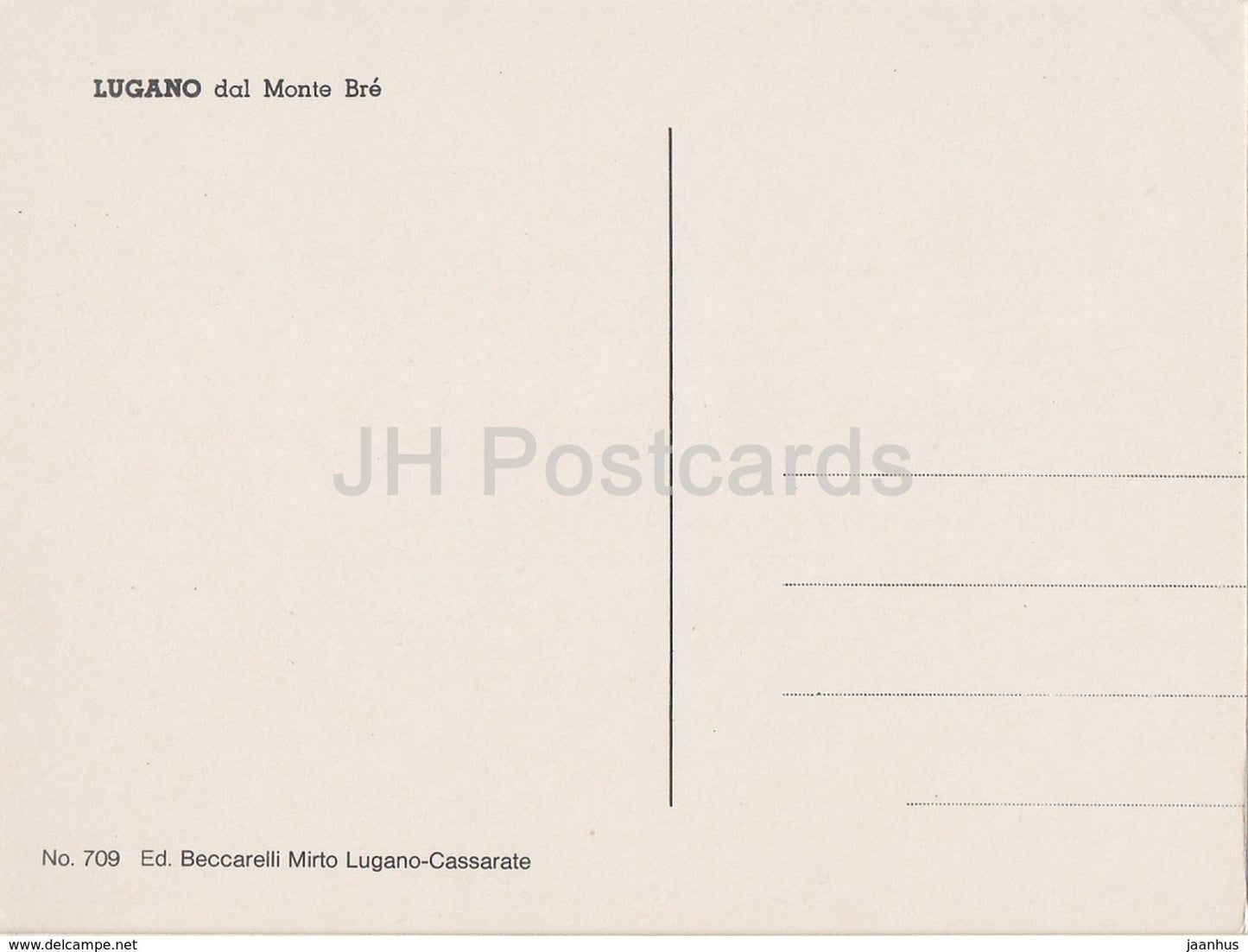 Lugano - dal Monte Be - 709 - Switzerland - unused