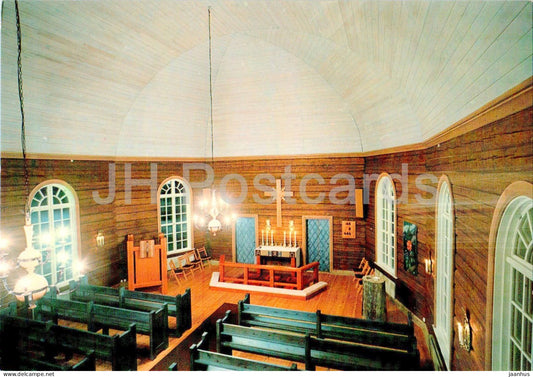 Jokkmokk int Gamla Kyrkar - interior - church - 2687 - Sweden – unused – JH Postcards