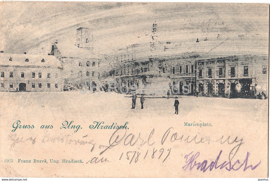 Gruss aus Ung Hradisch - Marienplatz - Uherske Hradiste - old postcard - 1899 - Czech Republic - used - JH Postcards