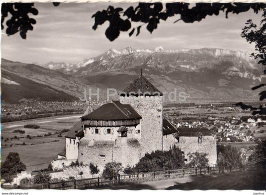 Fürstentum Liechtenstein - Vaduz Schloss - Blick nach Buchs Santis Altmann und Kreuzberge - Liechtenstein - unused - JH Postcards