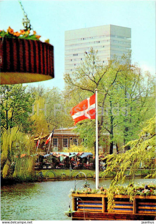 Copenhagen - Kobenhavn - Royal hotel as seen from the Tivoli Gardens - 72 - Denmark - used - JH Postcards