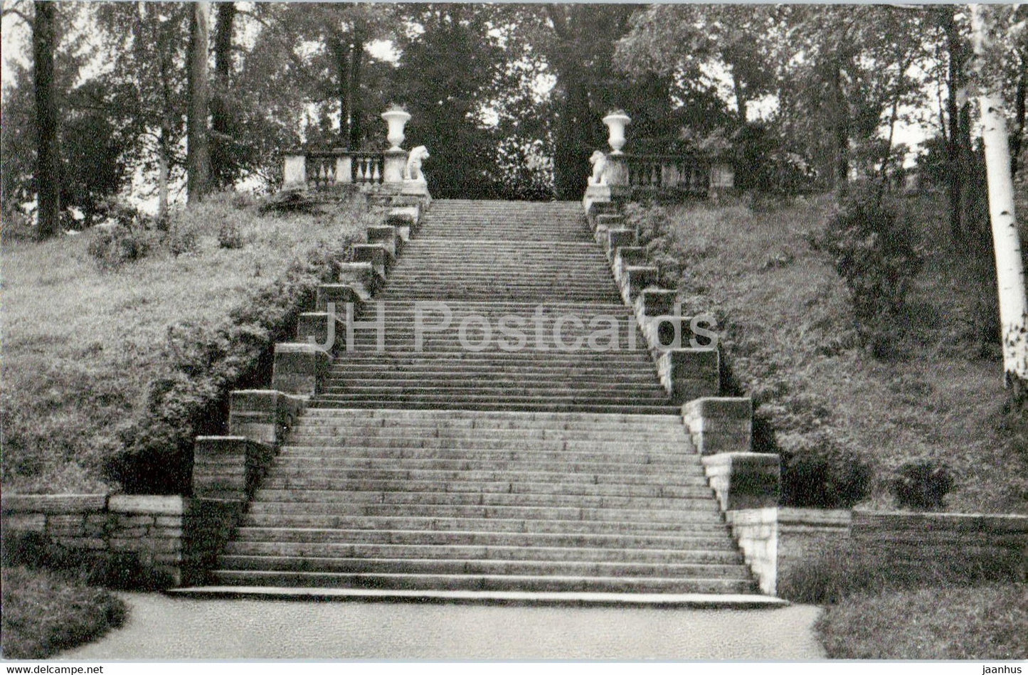 Pavlovsk Park - Large stone staircase - 1984 - Russia USSR - unused - JH Postcards