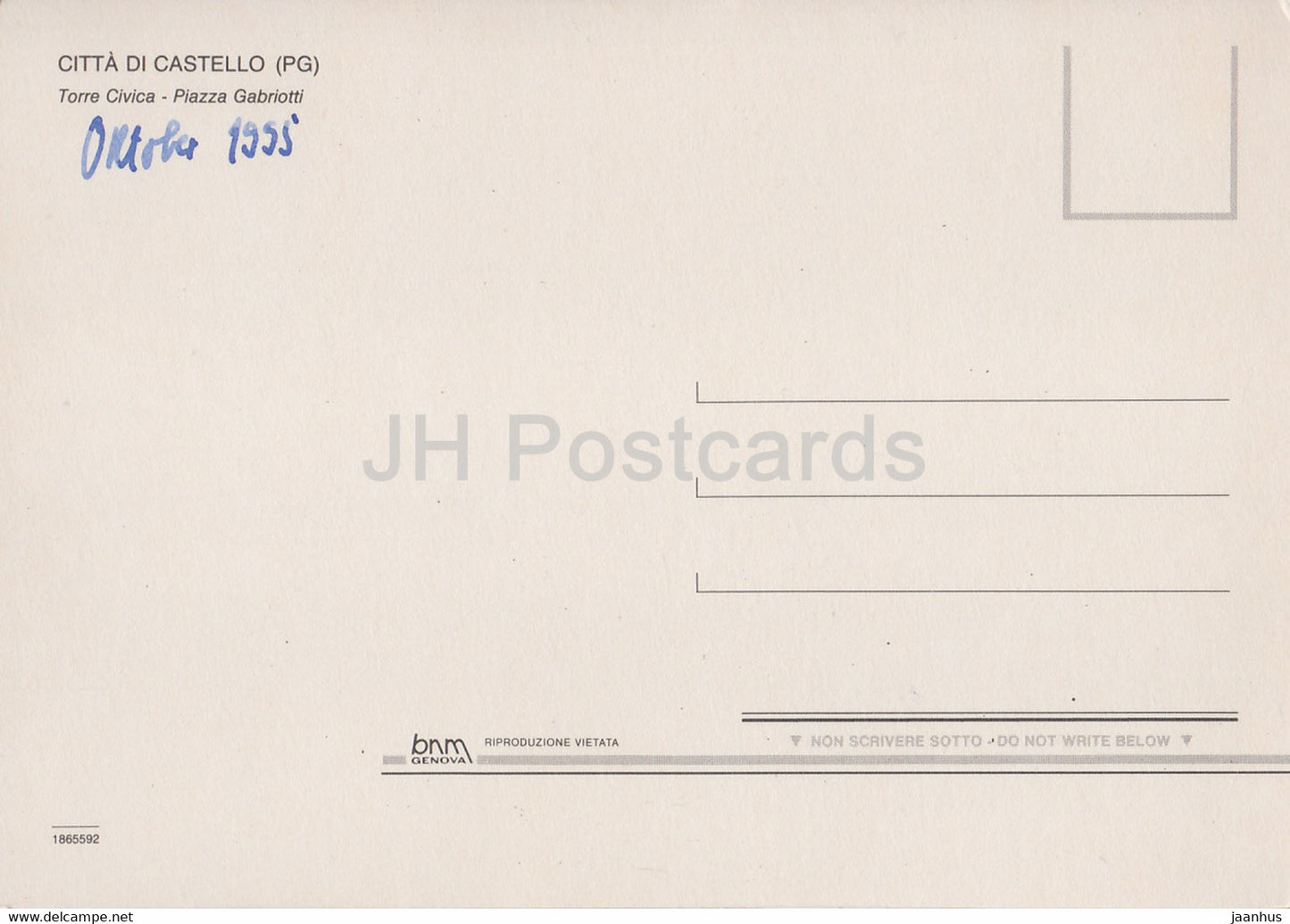 Citta di Castello - Torre Civica - Piazza Gabriotti - square - tower - 1995 - Italy - Italia - used