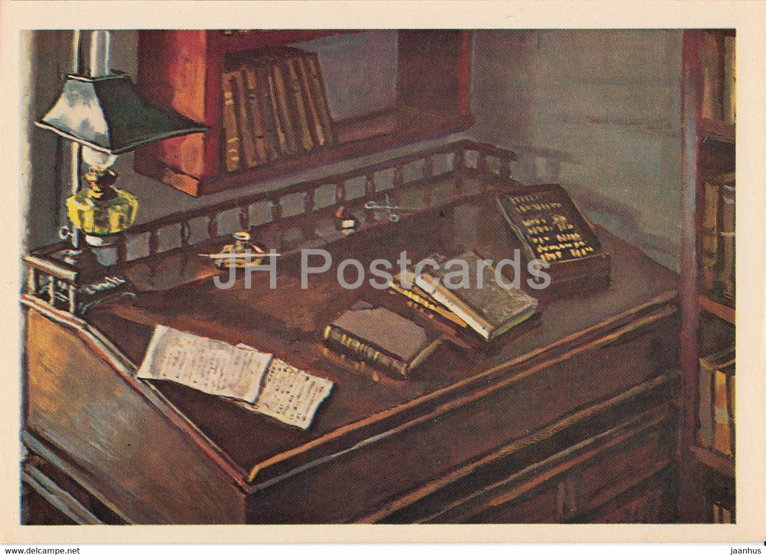 Shushenskoe - Lenin Room in Petrov House - Desk - 1980 - Russia USSR - used - JH Postcards