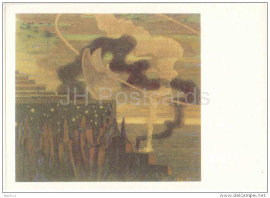 painting by M. Ciurlionis - The Offering - lithuanian art - unused - JH Postcards